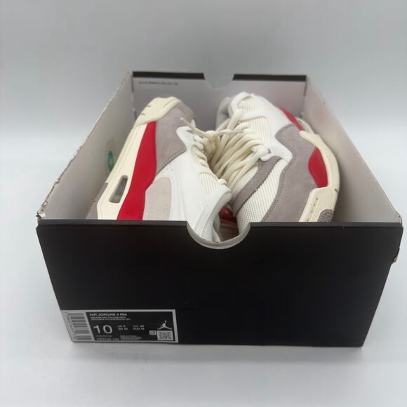 Nike Air Jordan 4 RM Sail Fire Red College Grey Coconut Milk HF8126-100 Mens 10